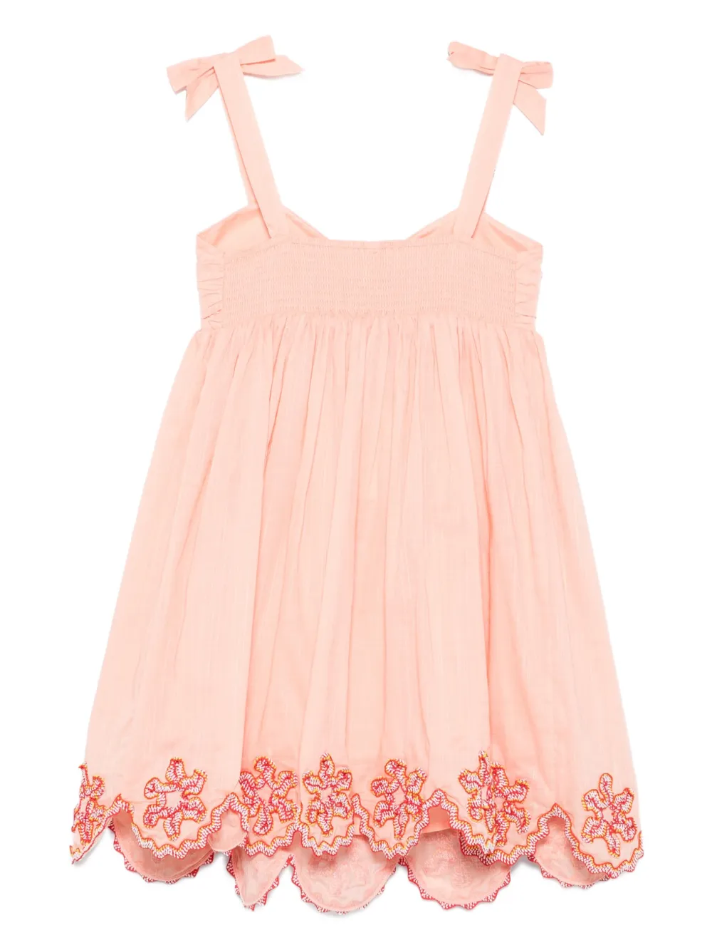 Cascadian Ric Rac Scalloped-Hem Embroidered Dress