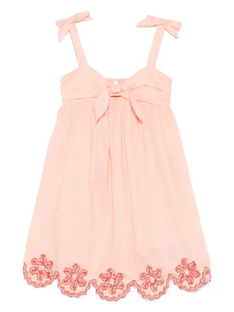 ZIMMERMANN Kids Cascadian Ric Rac scalloped-hem embroidered dress