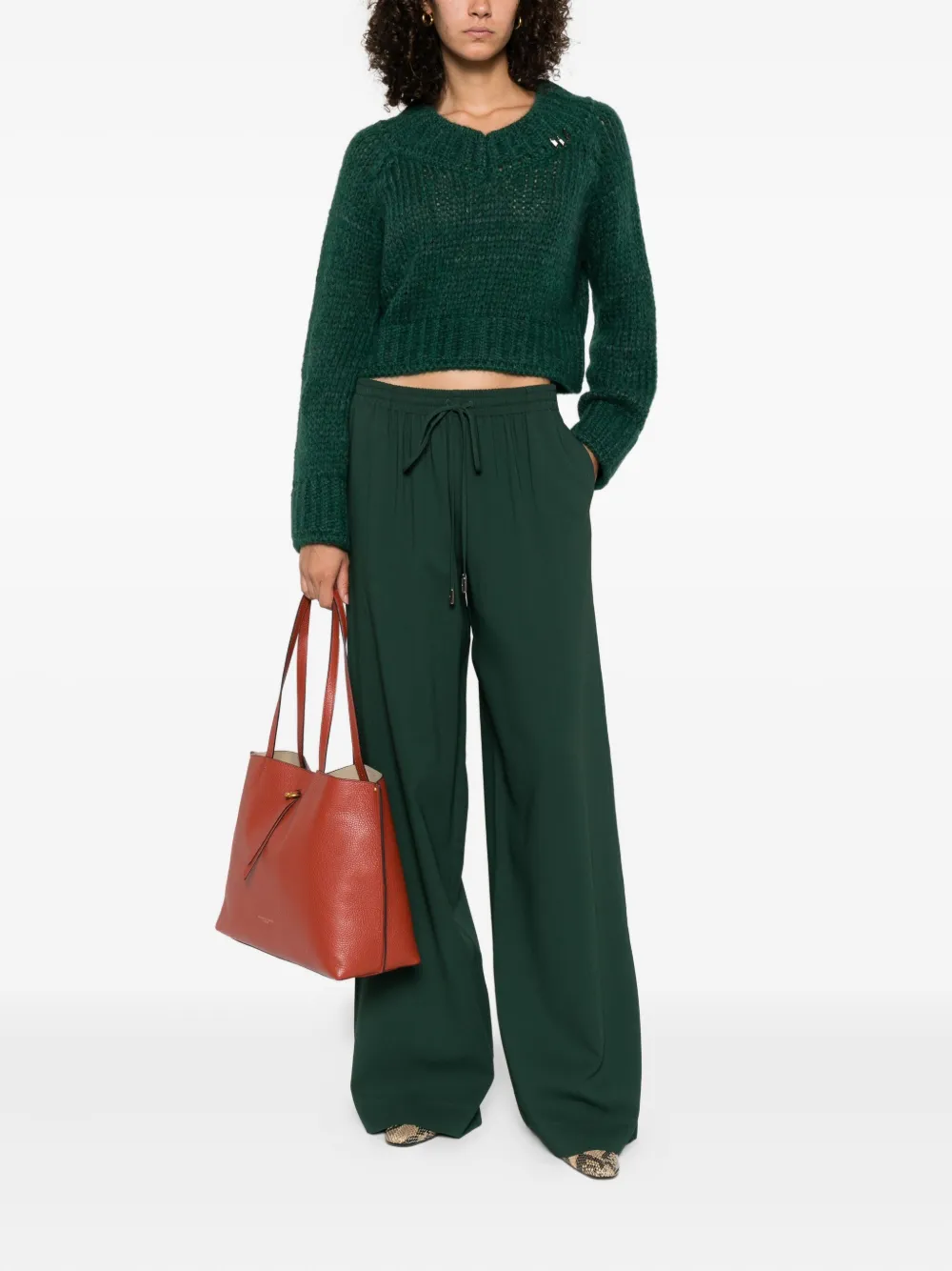 Ermanno Scervino Sweater met ronde hals Groen