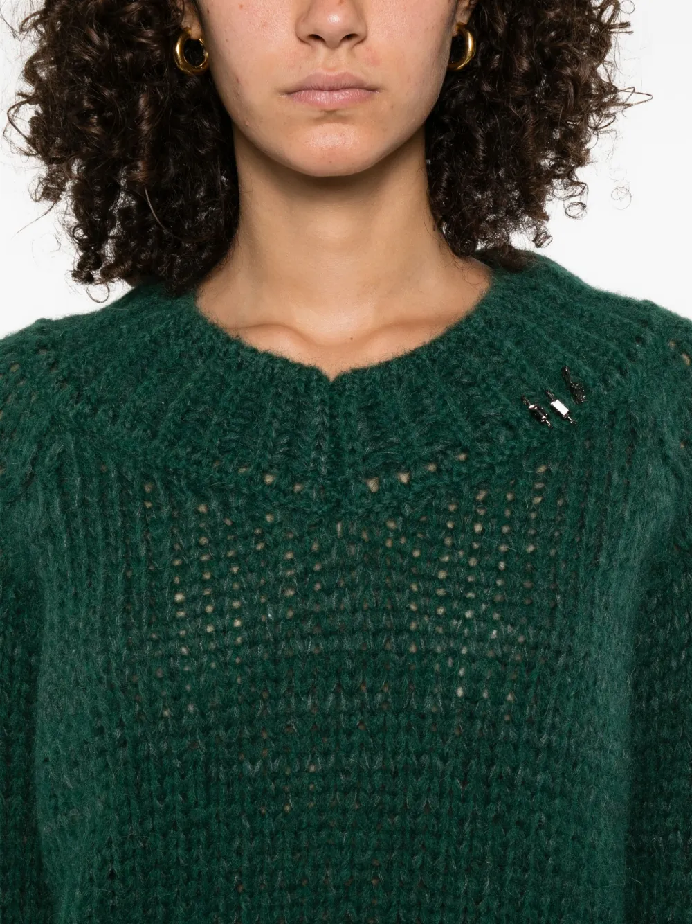 Ermanno Scervino Sweater met ronde hals Groen