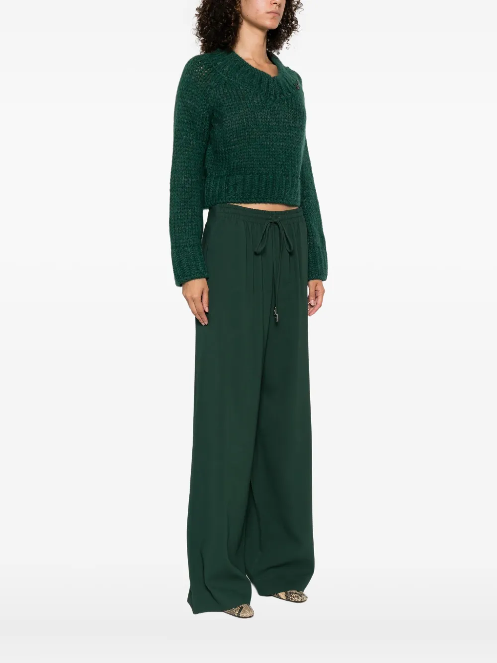 Ermanno Scervino Sweater met ronde hals Groen