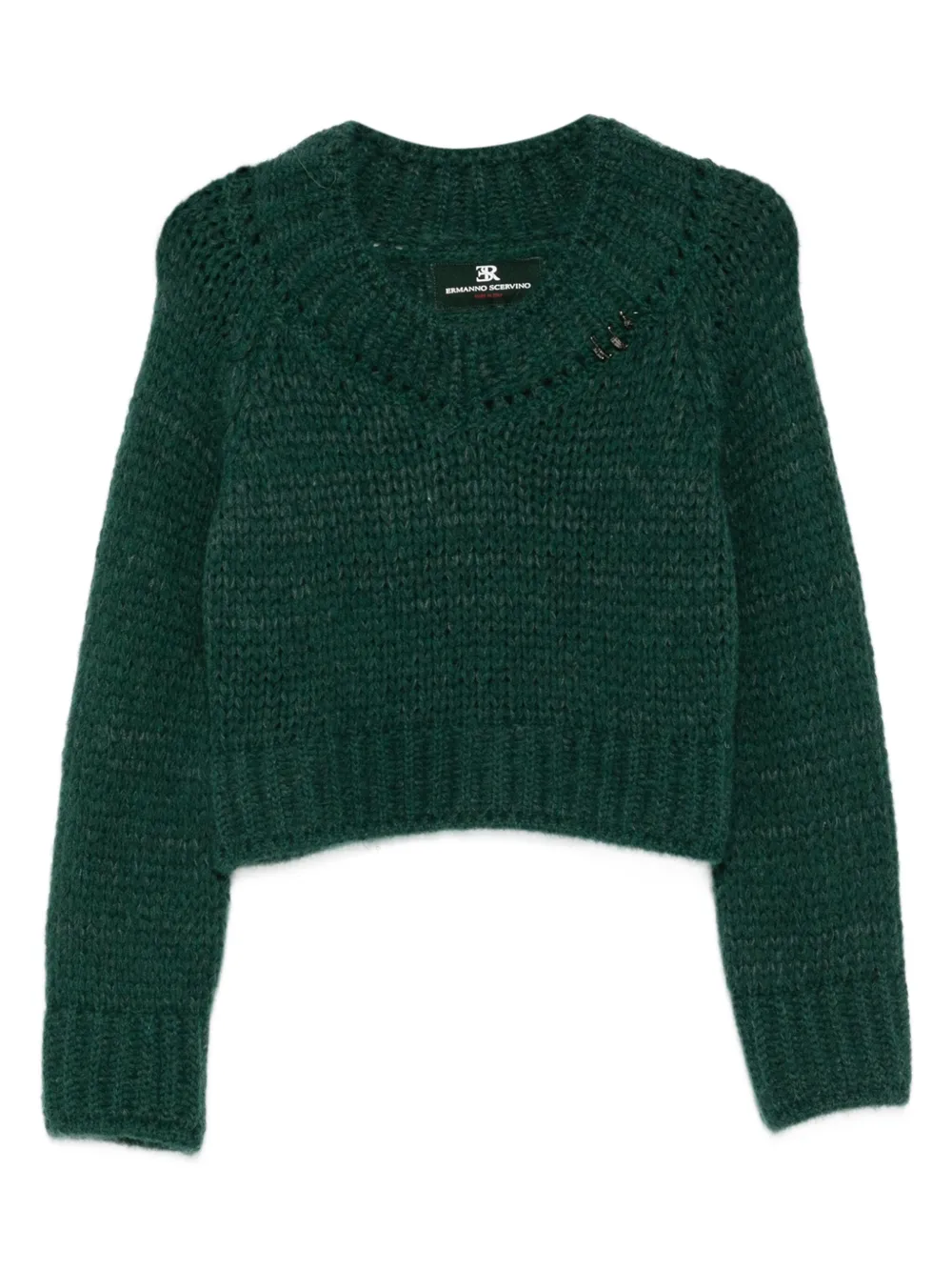 Ermanno Scervino Sweater met ronde hals Groen