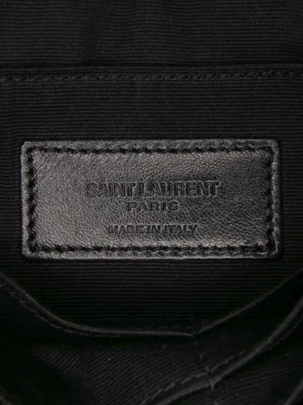 Saint Laurent Pre-Owned 2016 Leather Multi Patch Zip Pouch Clutch