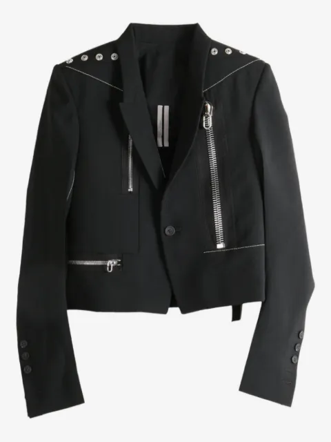 Rick Owens zip-detail studded jacket