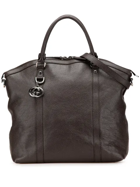 Gucci Pre-Owned 2000-2015 Large Leather GG Charm Dome satchel