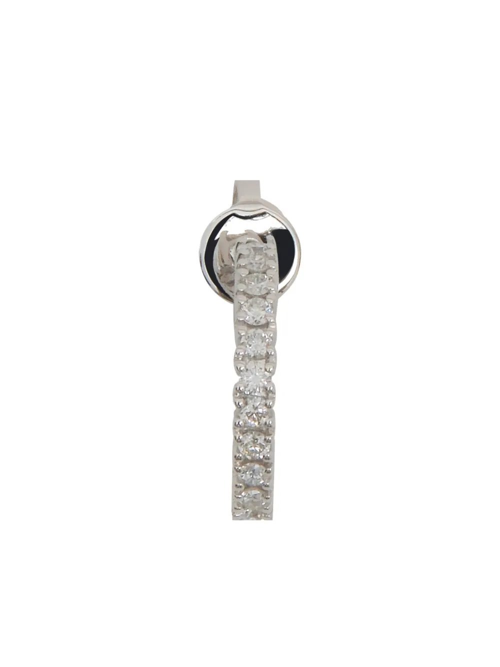 Delfina Delettrez 18K white gold diamond half-hoop earring - Bianco