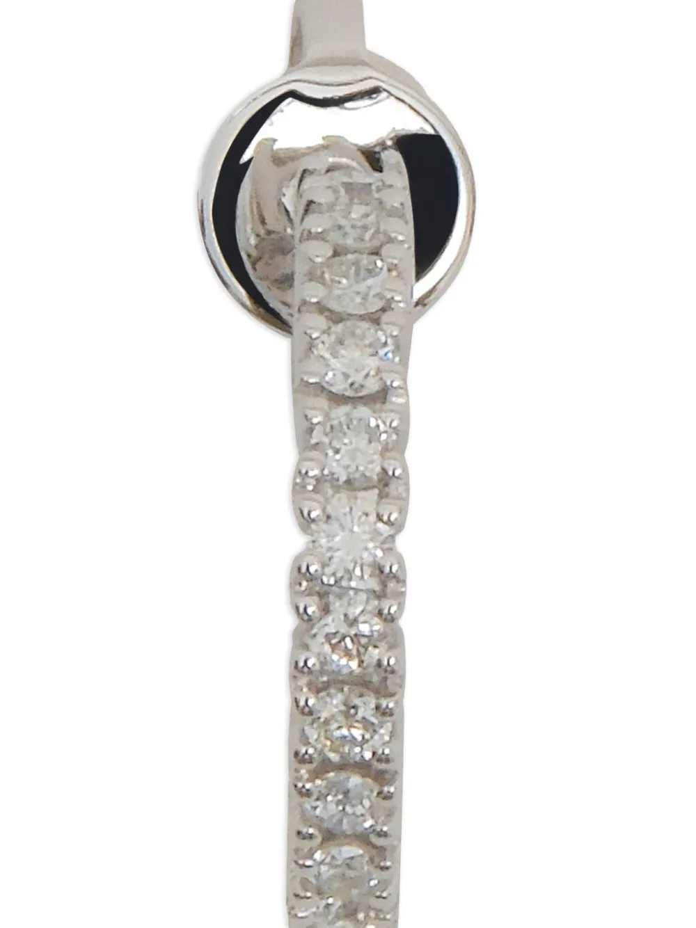 Delfina Delettrez 18K white gold diamond half-hoop earring - Bianco