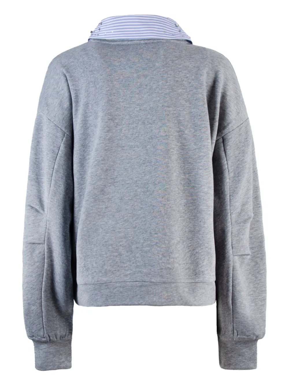 LIU JO embellished-collar sweatshirt Grijs