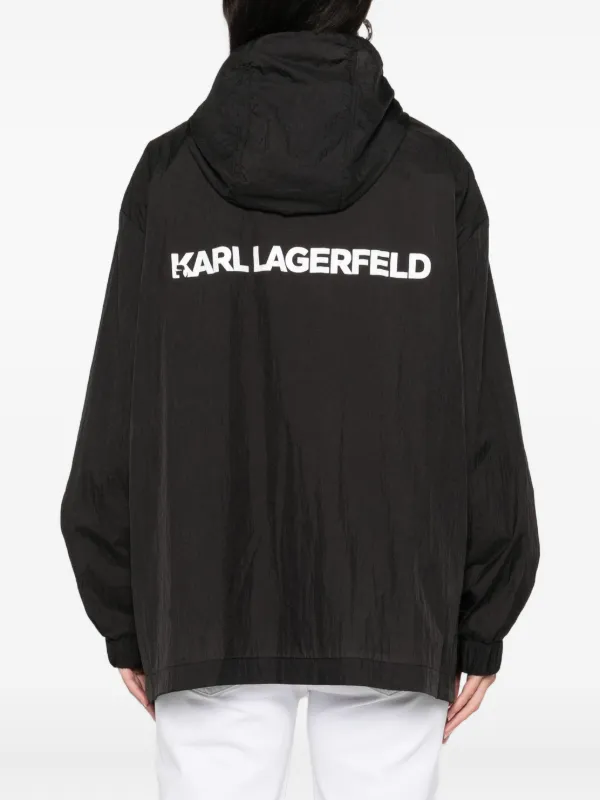 Karl Lagerfeld Karl-motif Hooded Jacket Black FARFETCH JO
