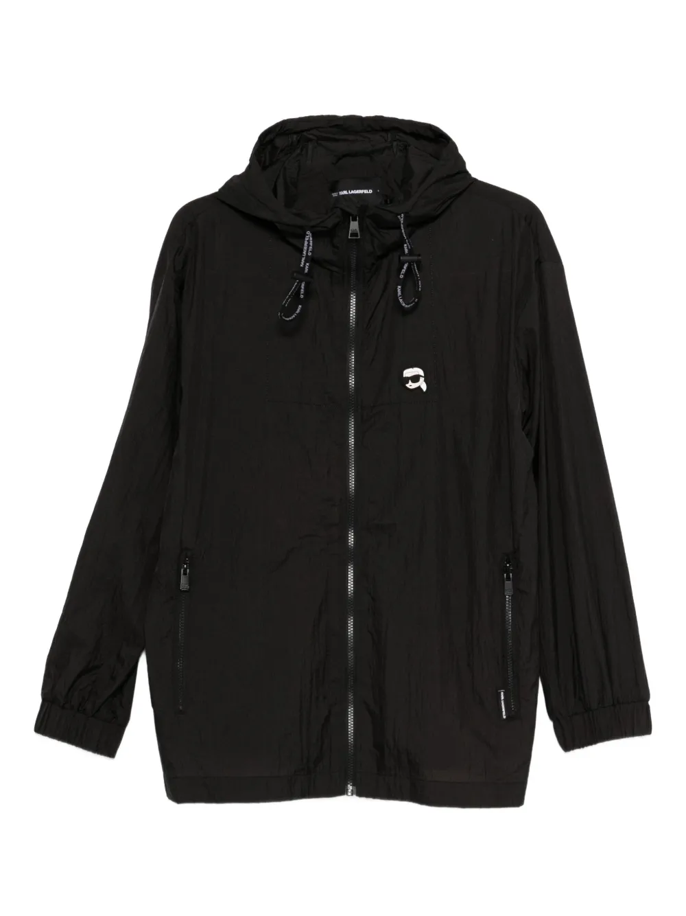 Karl Lagerfeld Karl-motif hooded jacket Zwart