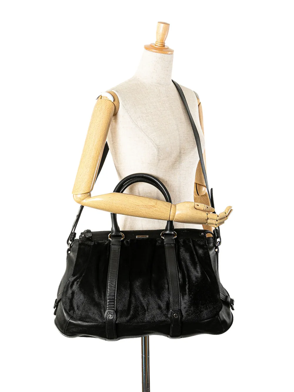 Pre-owned Celine 2007 Pony Hair And Calfskin Satchel
