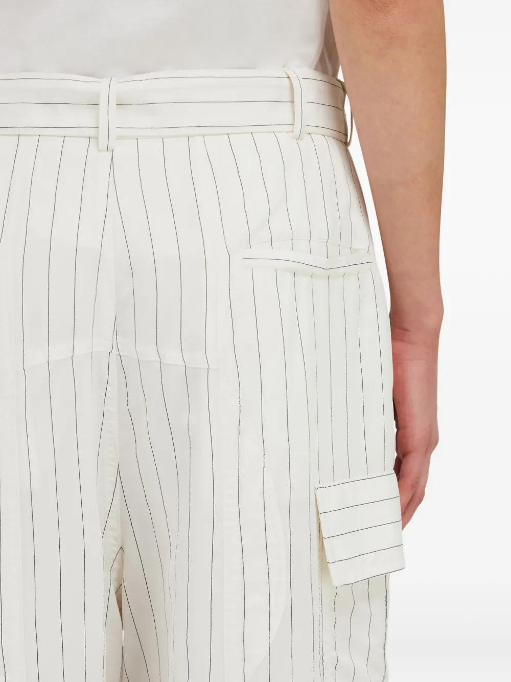 Ferragamo pinstripe cargo trousers Wit