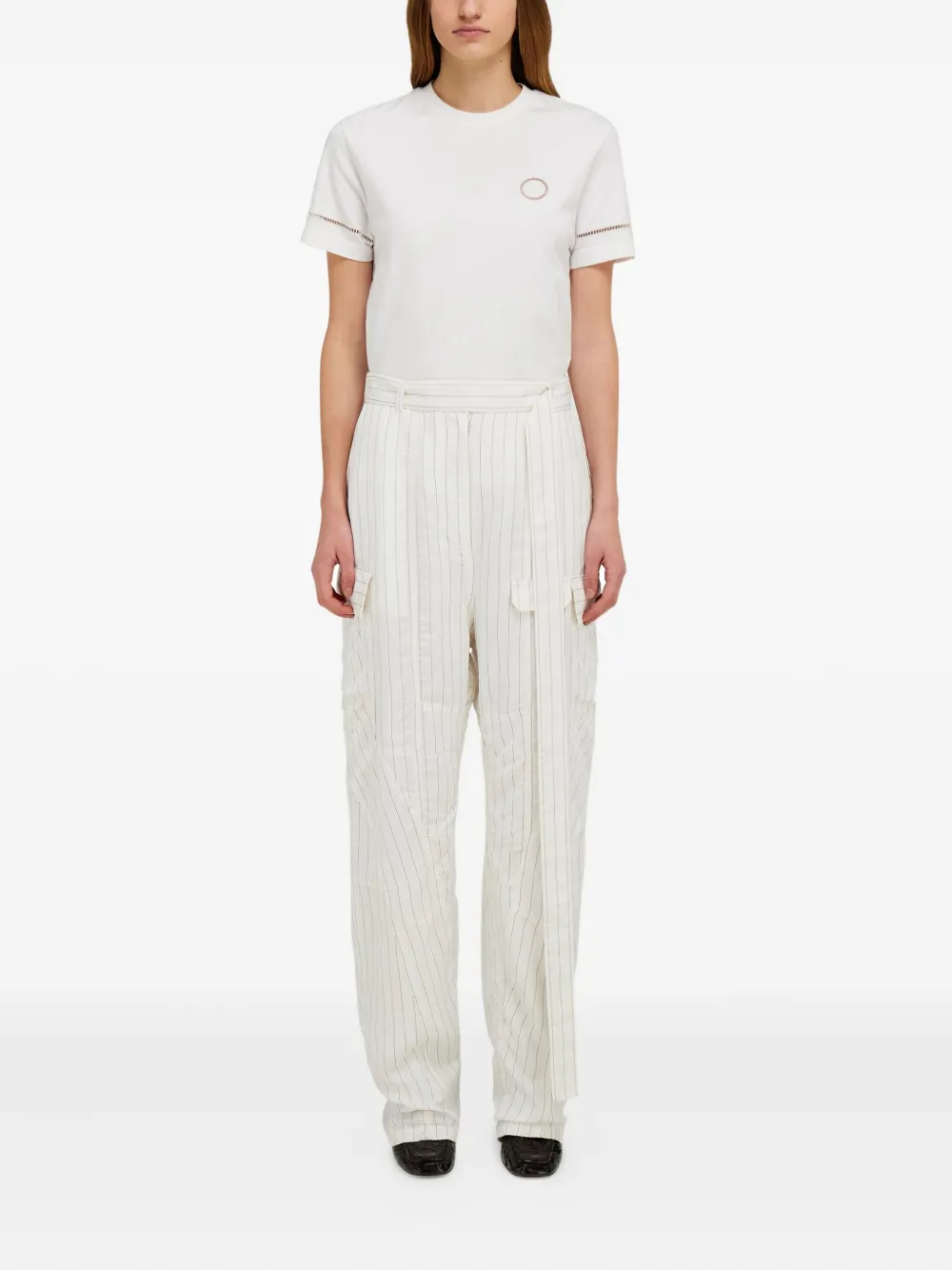Ferragamo pinstripe cargo trousers Wit