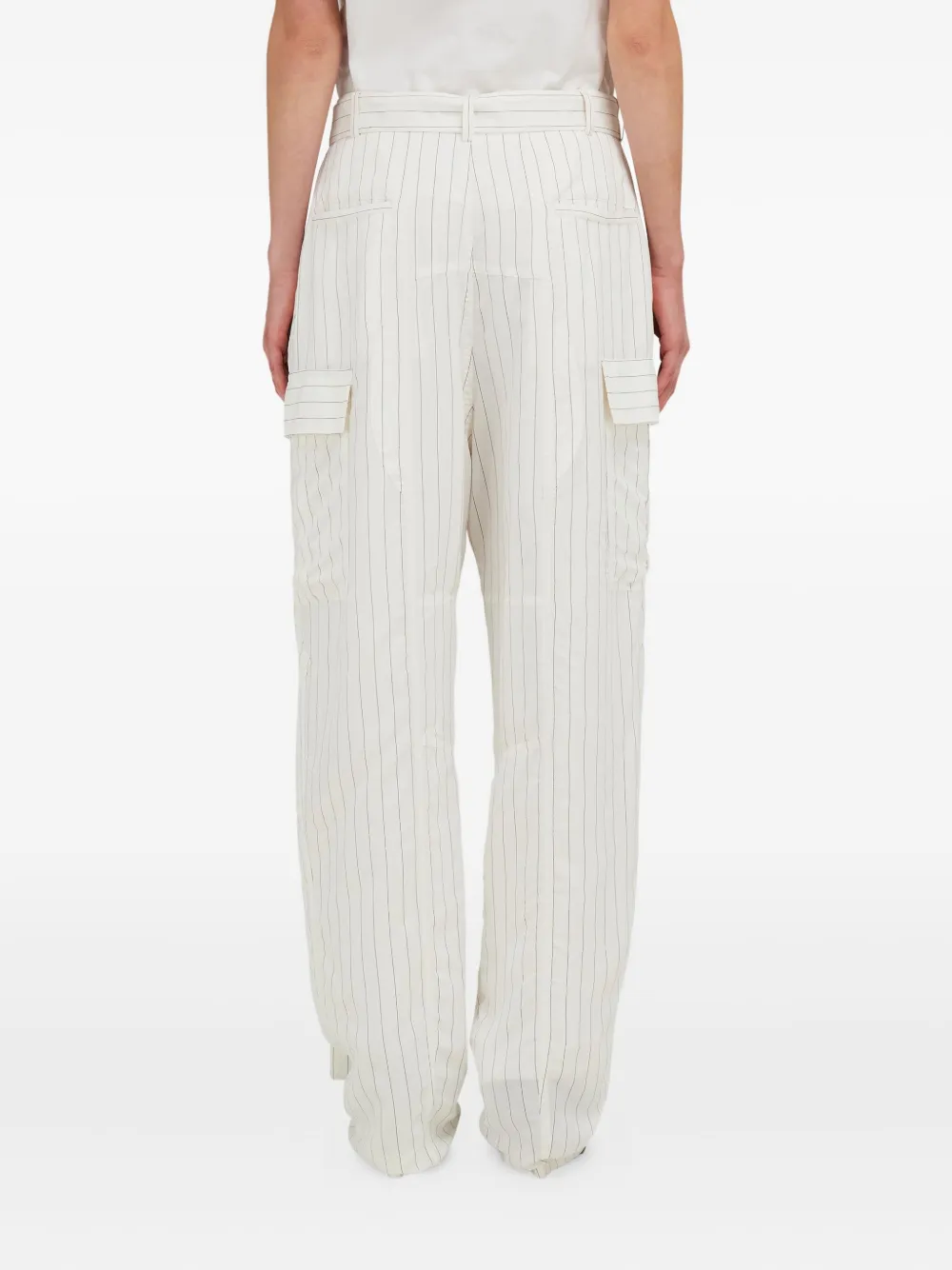 Ferragamo pinstripe cargo trousers Wit