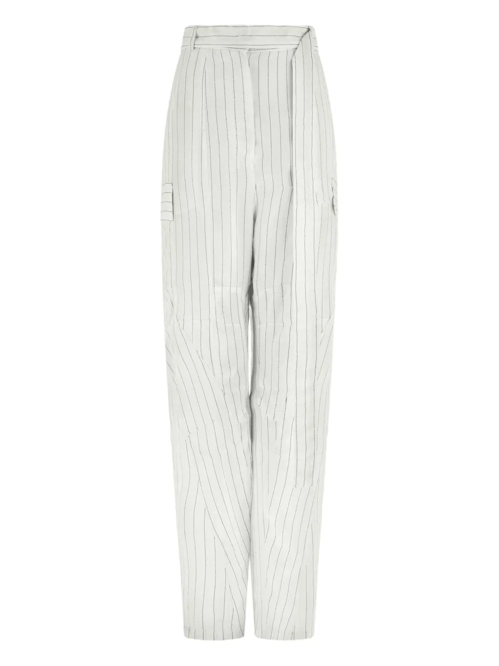 Ferragamo pinstripe cargo trousers - ホワイト Ferragamo pinstripe cargo trousers - ホワイト