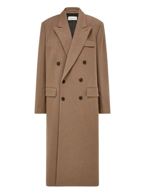 Ferragamo double-breasted peak-lapel coat