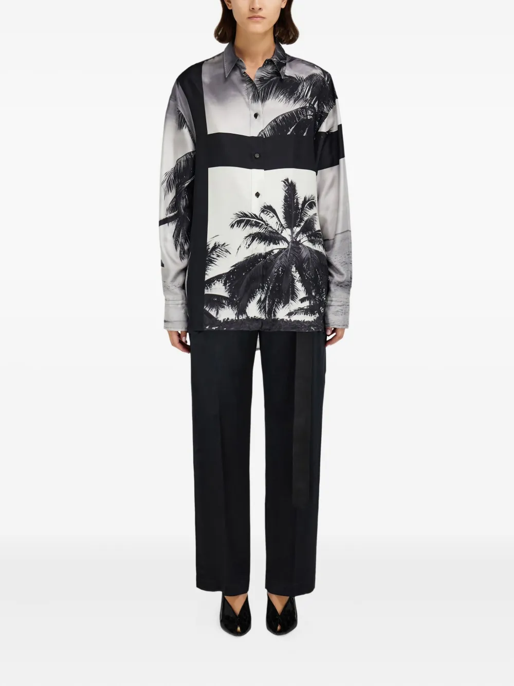 Ferragamo Blouse met print - Grijs