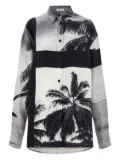 Ferragamo palm-tree print shirt - Grey