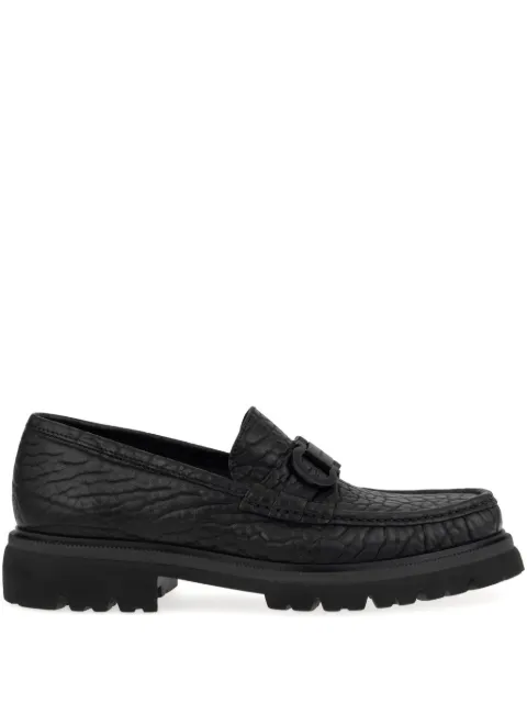 Ferragamo buckle-detail textured loafers