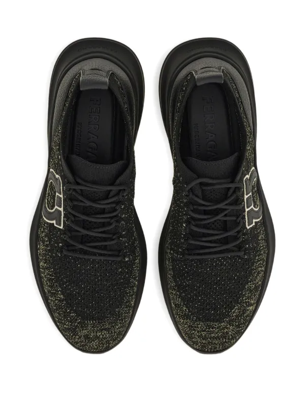 Ferragamo ガンチーニ ニットスニーカー | ブラック | FARFETCH JP