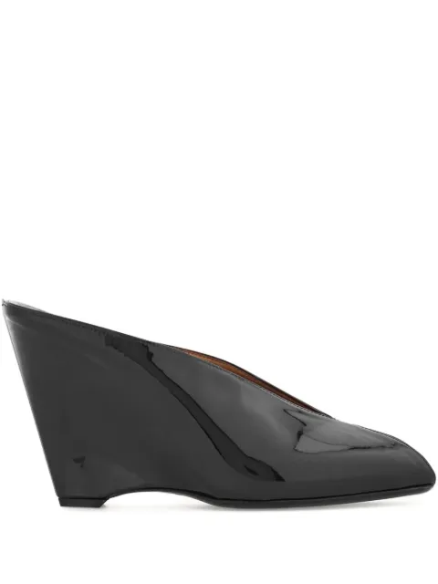 Ferragamo peep-toe wedge pumps
