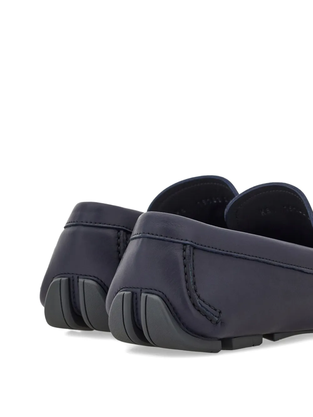 Ferragamo gancini-buckle leather loafers Blue