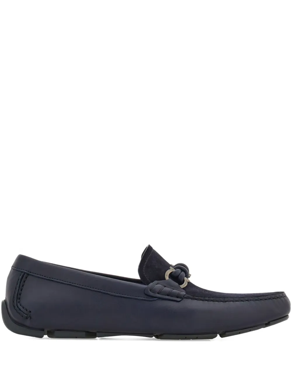 Ferragamo gancini-buckle leather loafers Blue