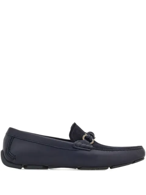 Ferragamo gancini-buckle leather loafers