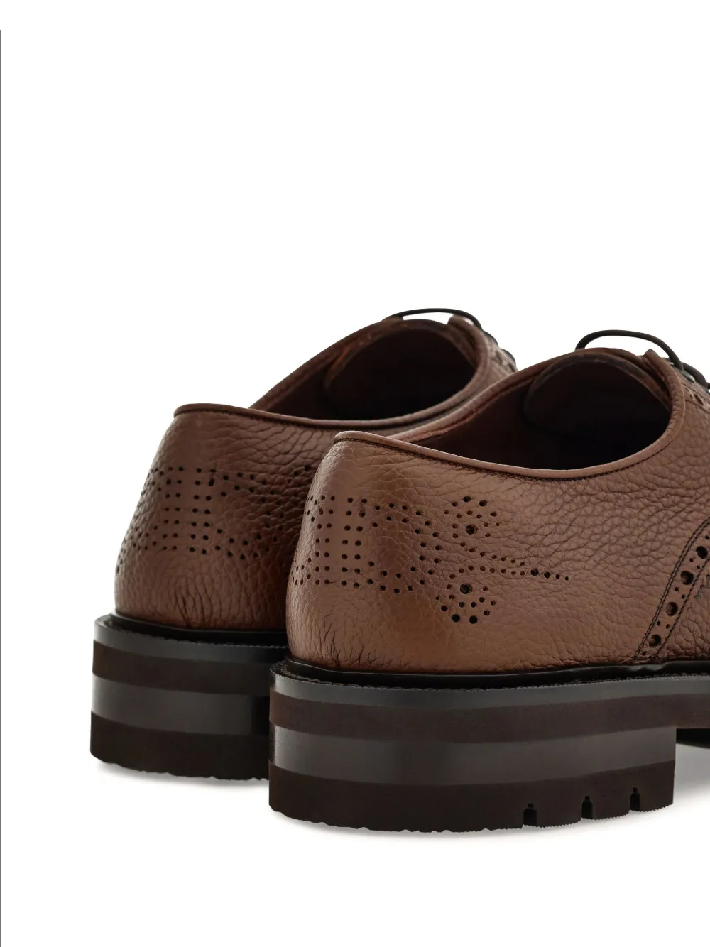 Ferragamo Brogue derby schoenen met wingtip Bruin