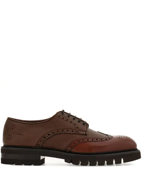 Ferragamo brogue wingtip derby shoes