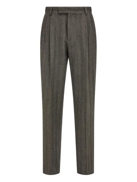 Ferragamo belt-loops pleated trousers