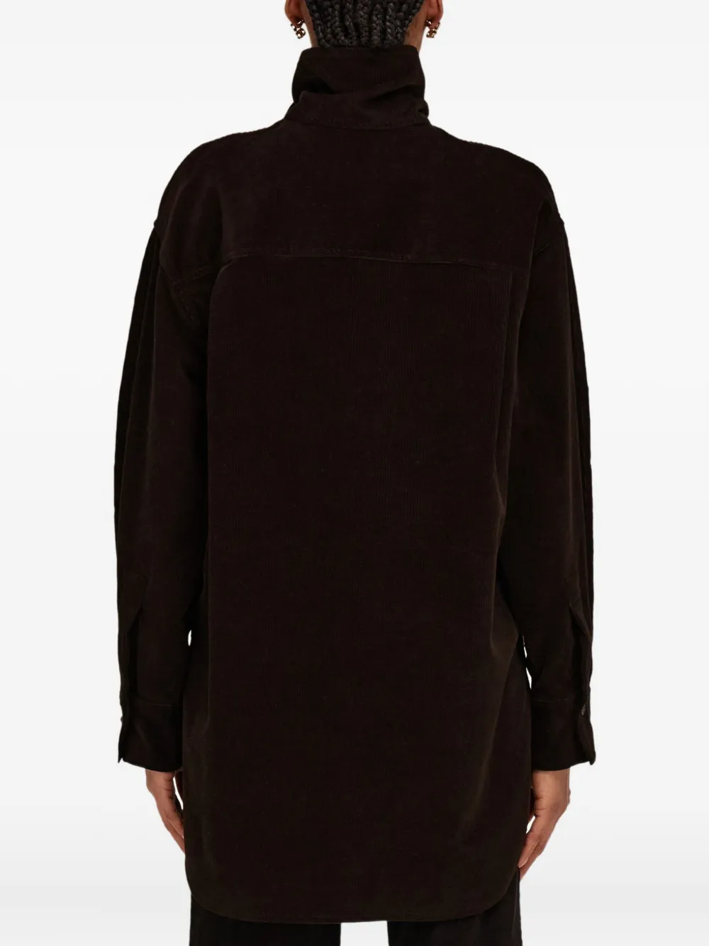 Ferragamo kerchief-collar corduroy shirt Bruin