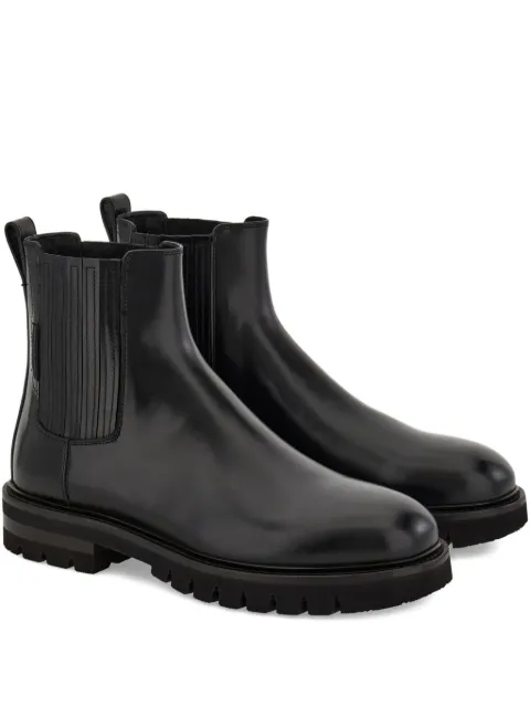 Ferragamo leather panelled chelsea boots