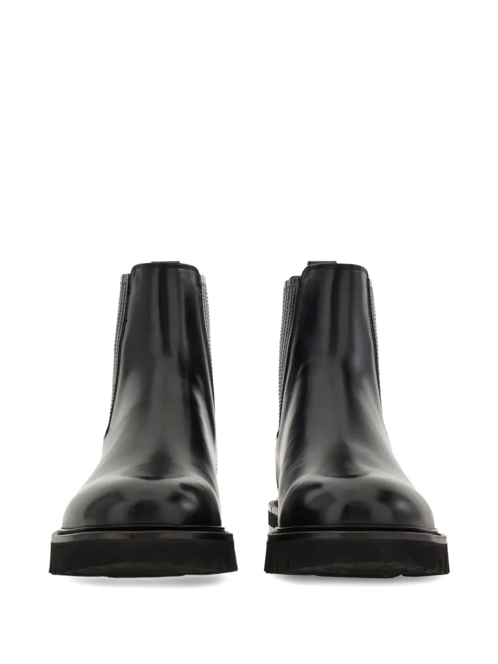 Ferragamo leather panelled chelsea boots Black