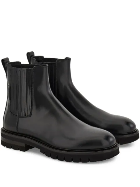 Ferragamo leather panelled chelsea boots