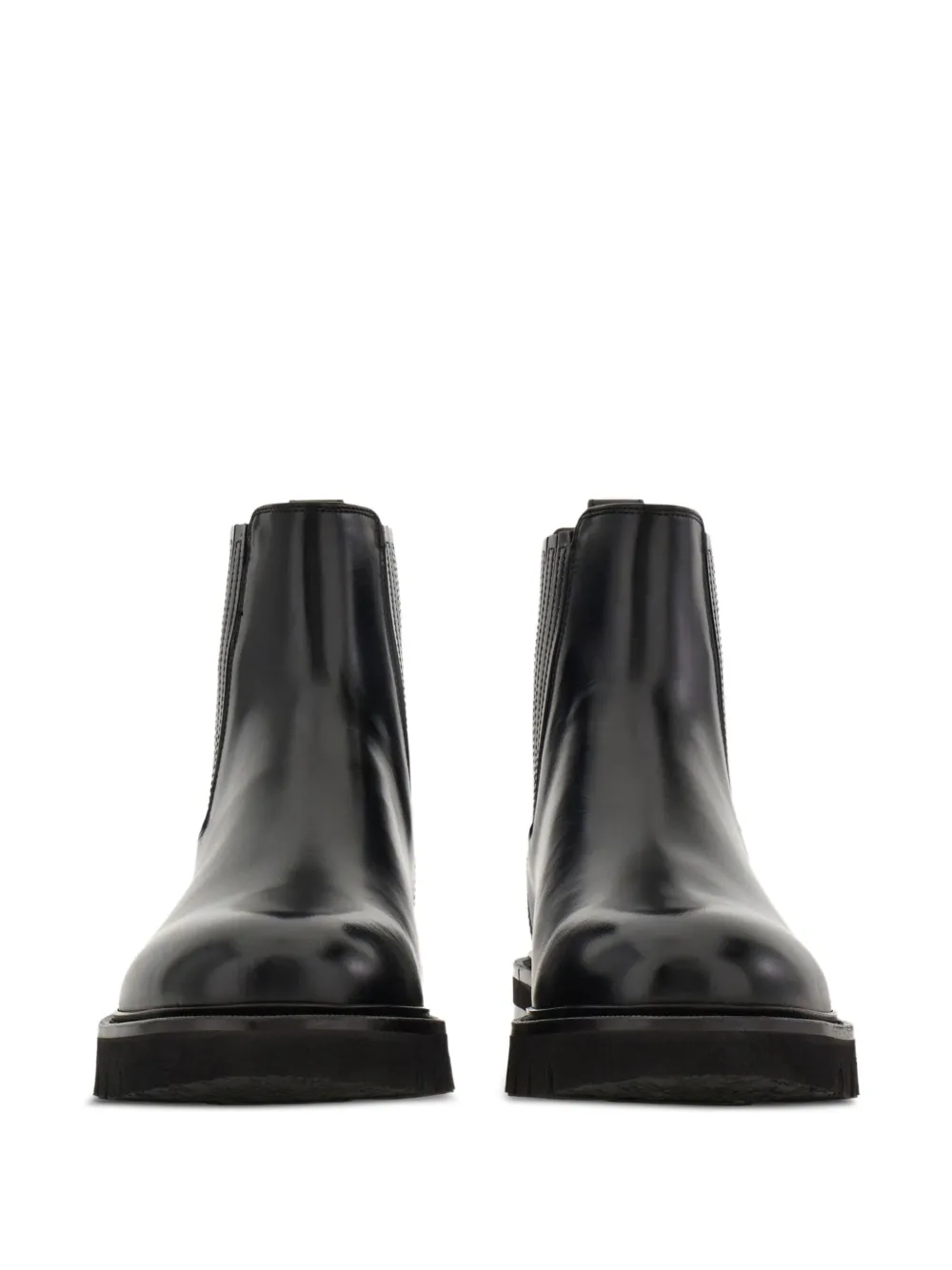 Ferragamo Leren Chelsea laarzen met vlakken Zwart