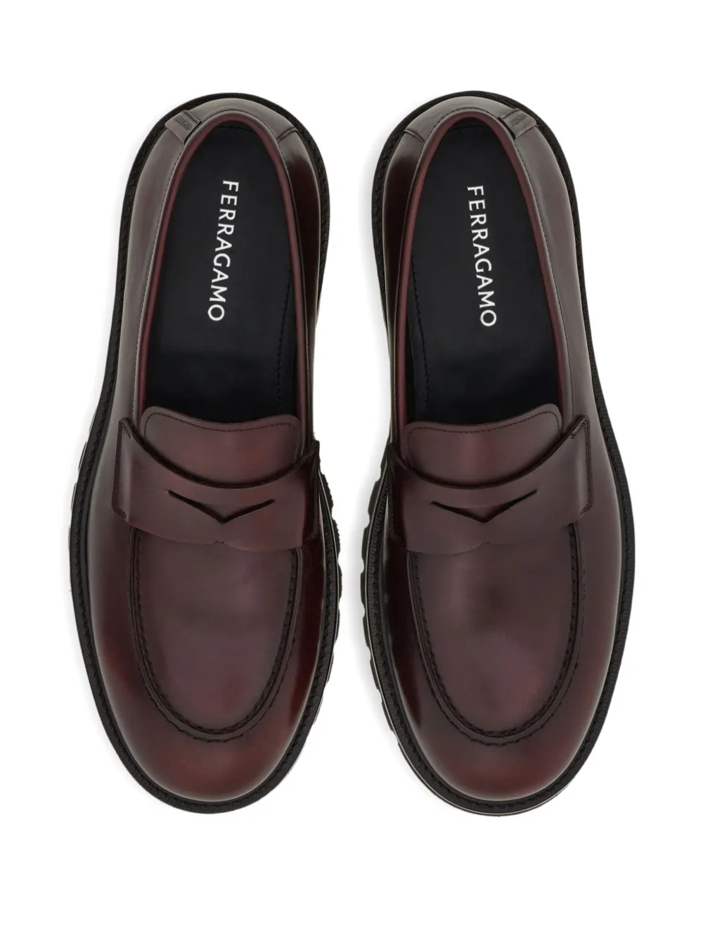 Ferragamo Loafers met zadelbandje Bruin