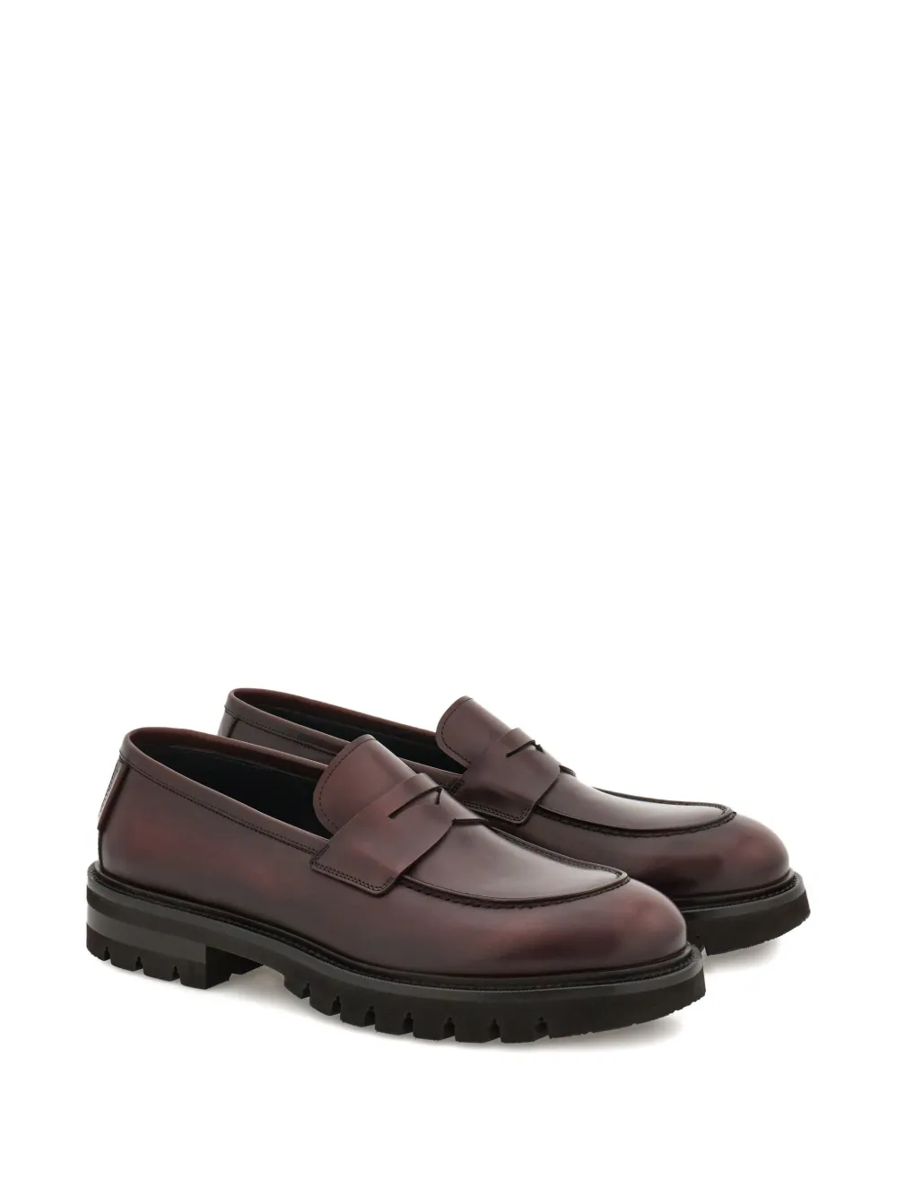 Ferragamo Loafers met zadelbandje - Bruin