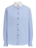 Ferragamo button-down contrasting-collar shirt - Blue