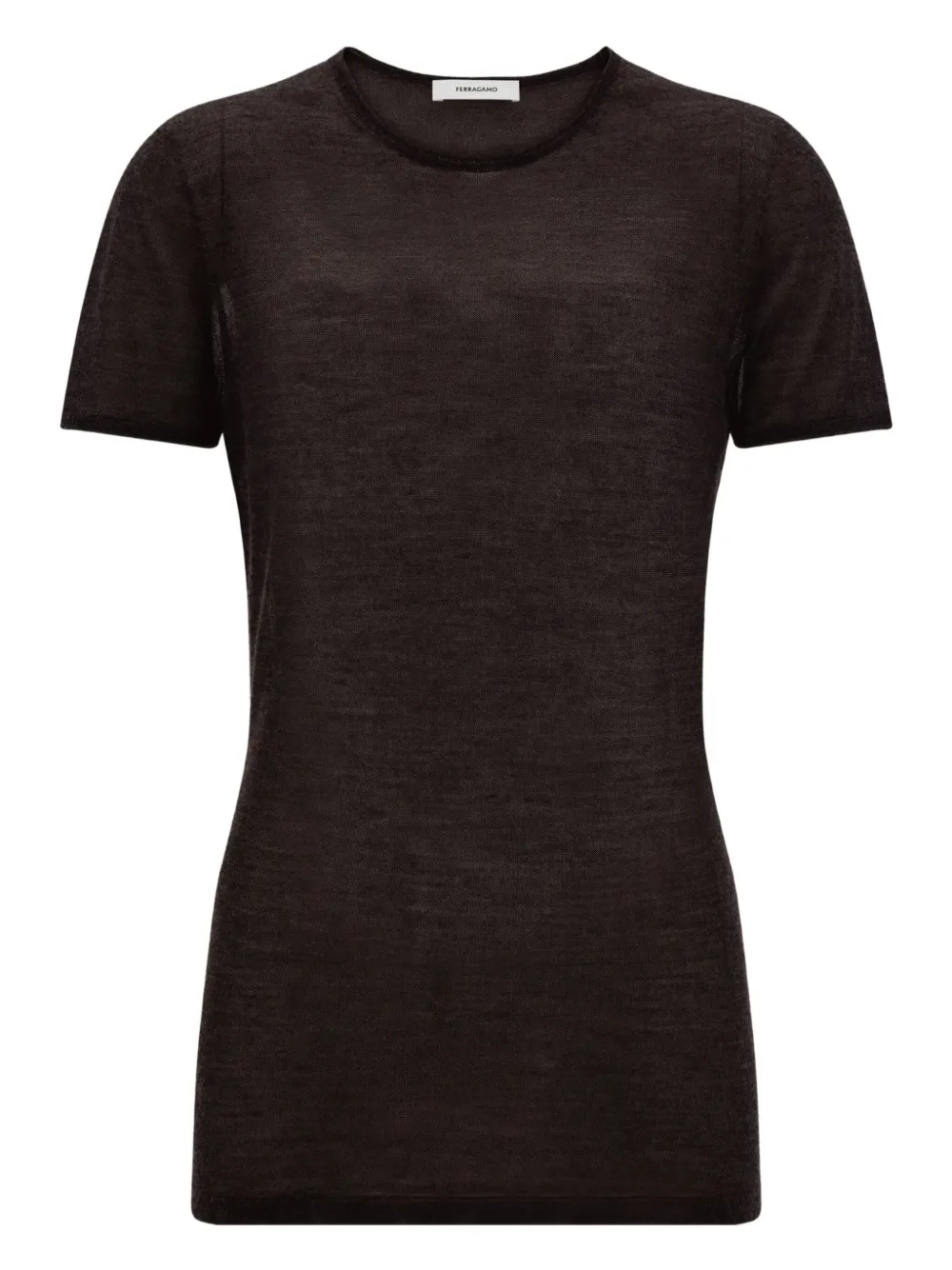 Ferragamo Gebreid T-shirt Bruin