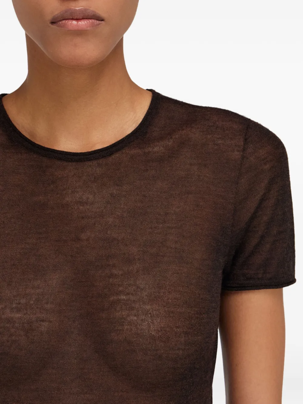 Ferragamo Gebreid T-shirt Bruin