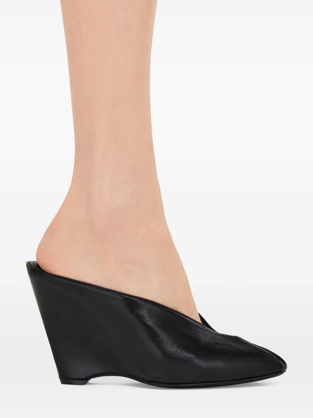 Ferragamo 90mm peep-toe heeled mules Black