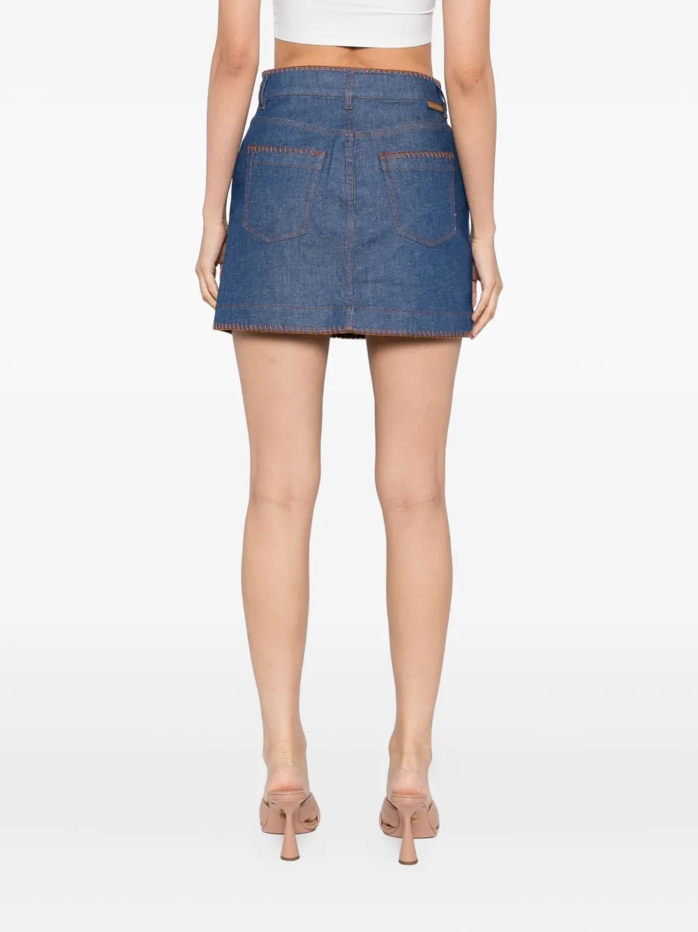 ZIMMERMANN Ascension denim mini-rok Blauw