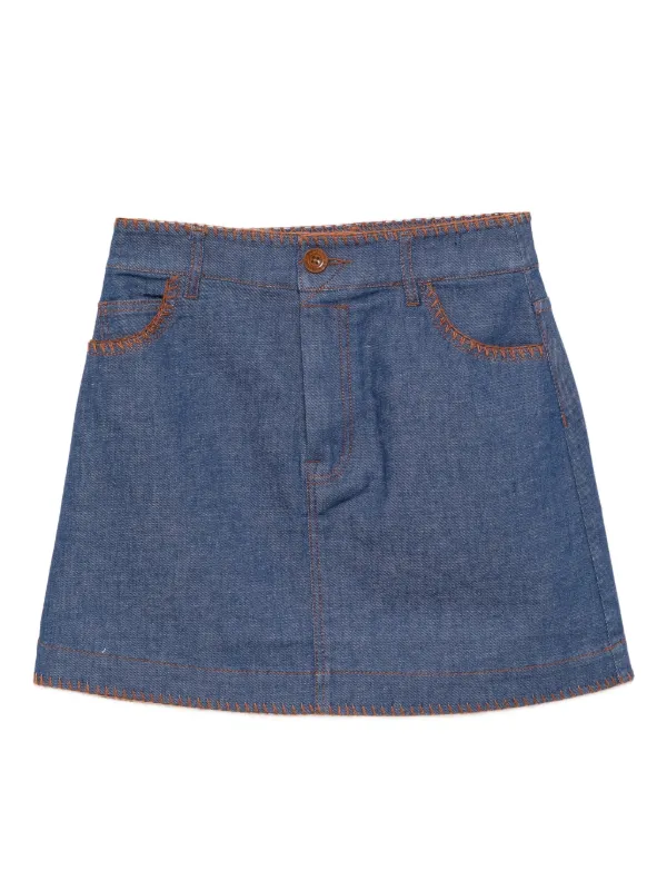 【Zimmermann】Ascension denim miniskirt ZIMMERMANN Ascension Denim Miniskirt | Blue | FARFETCH ID