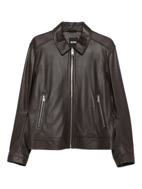 BOSS veste en cuir