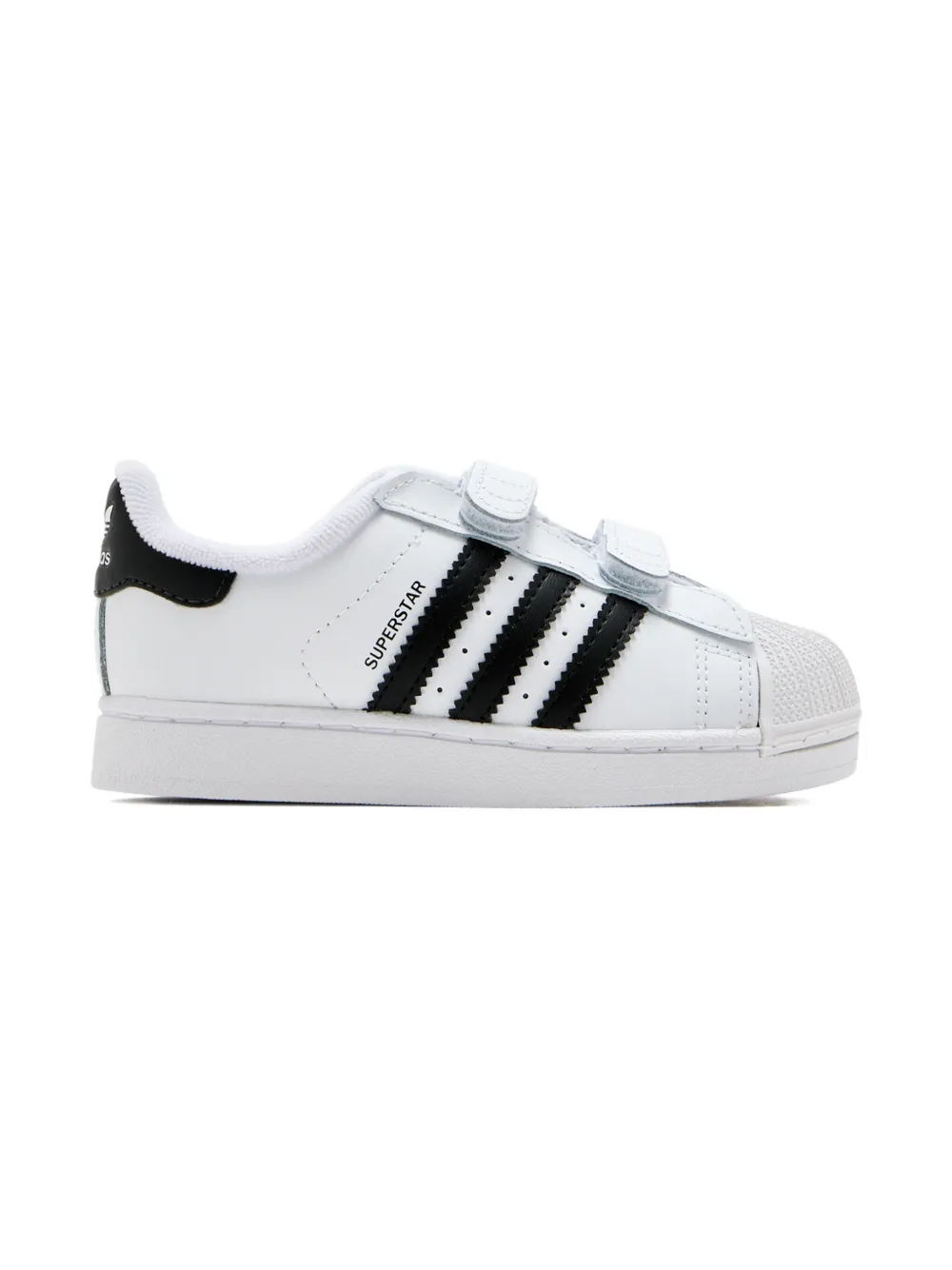 Adidas Kids Superstar touch-strap sneakers White