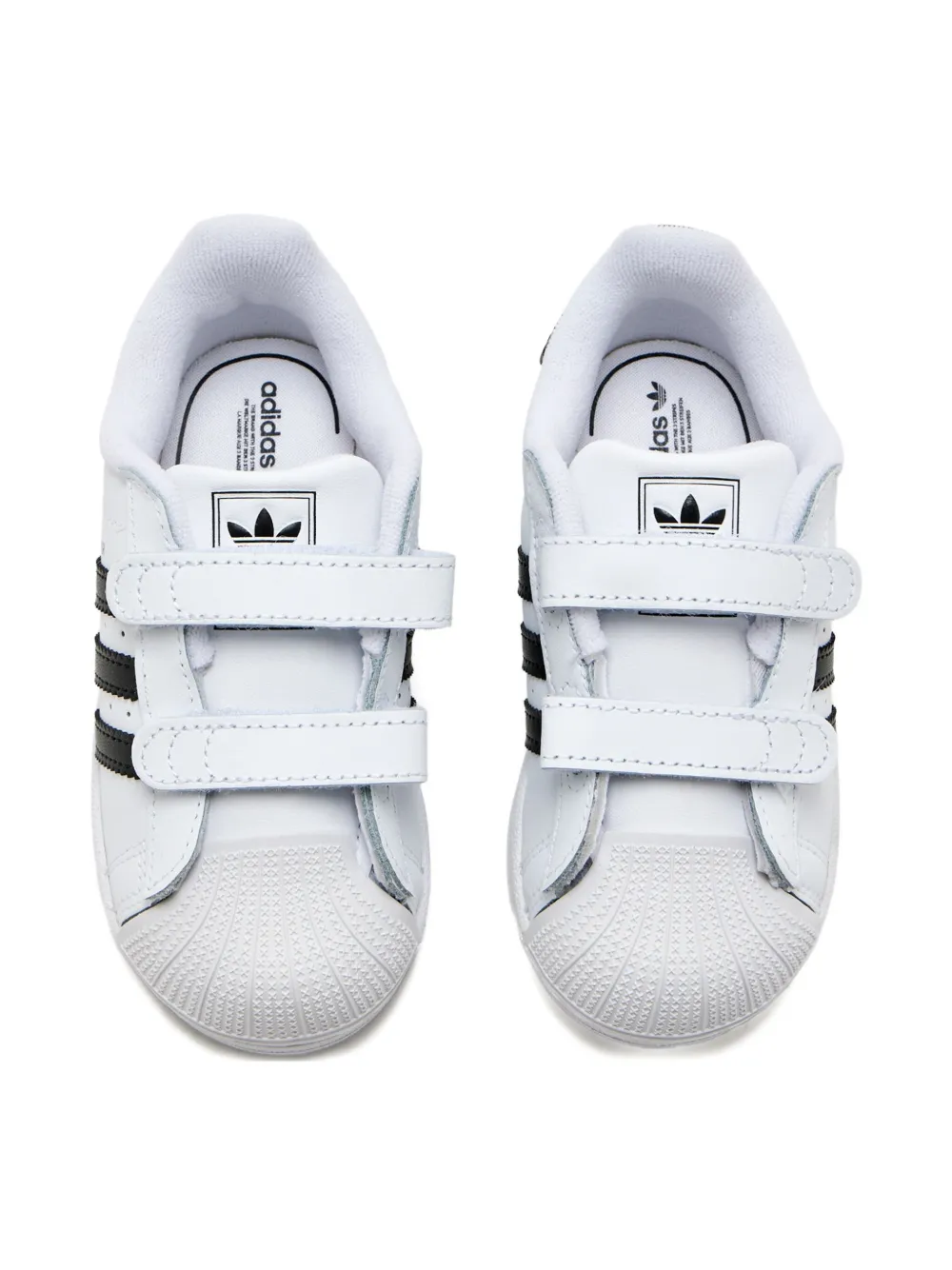 adidas Kids Superstar touch-strap sneakers White