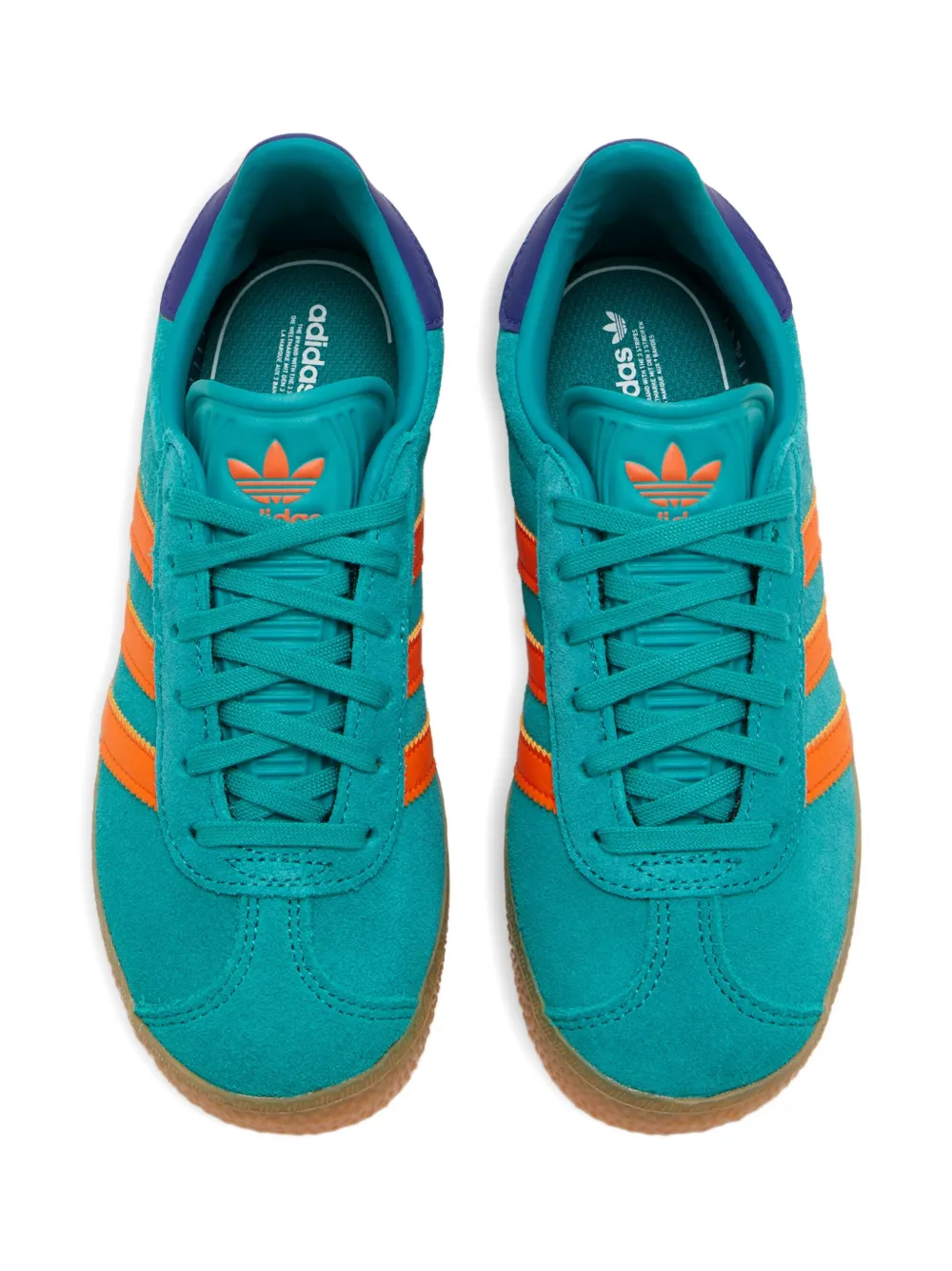 adidas Kids Gazelle three-stripe suede sneakers Blue