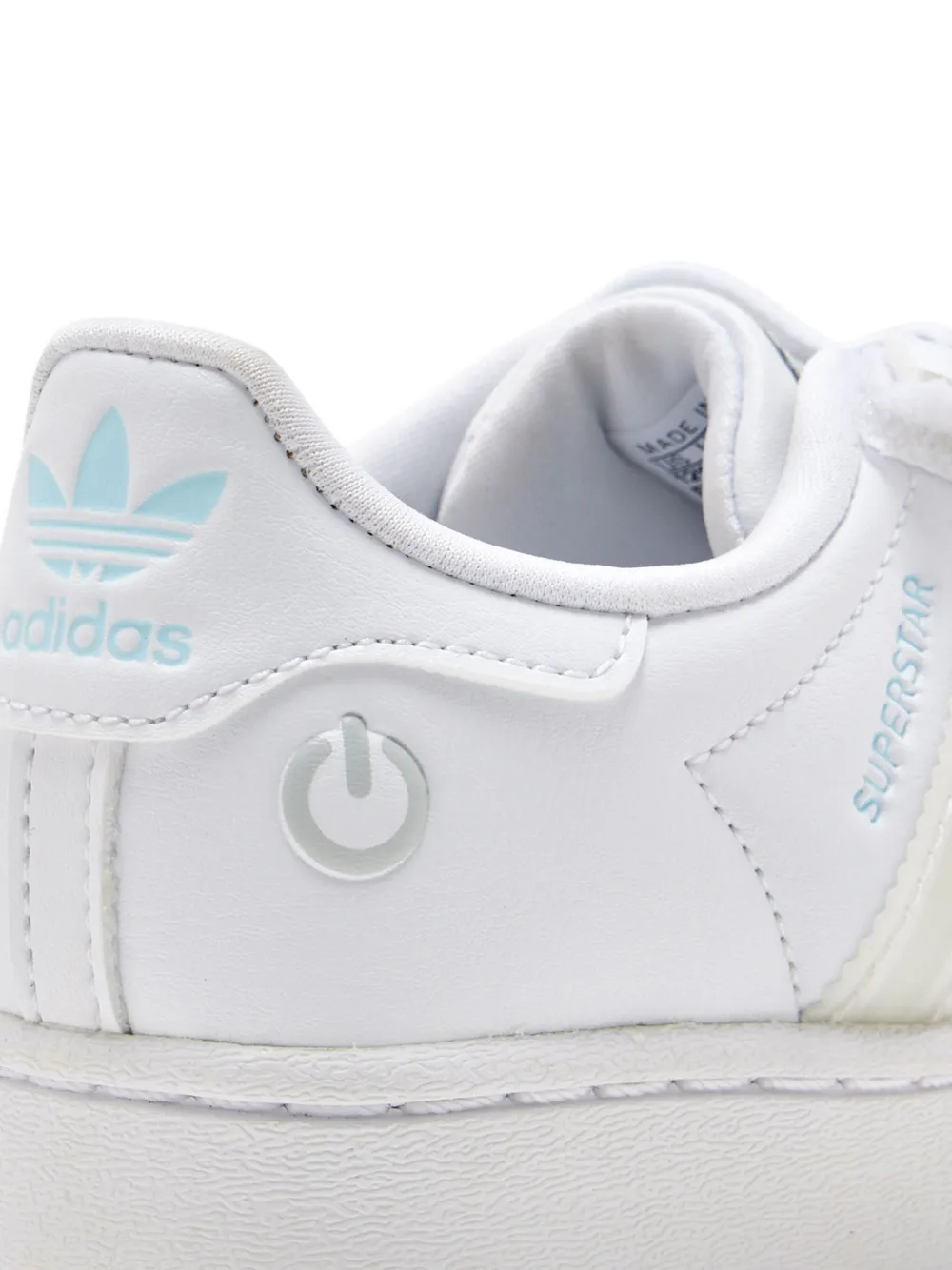 adidas Kids Superstar LED Lights shell-toe power-button sneakers White