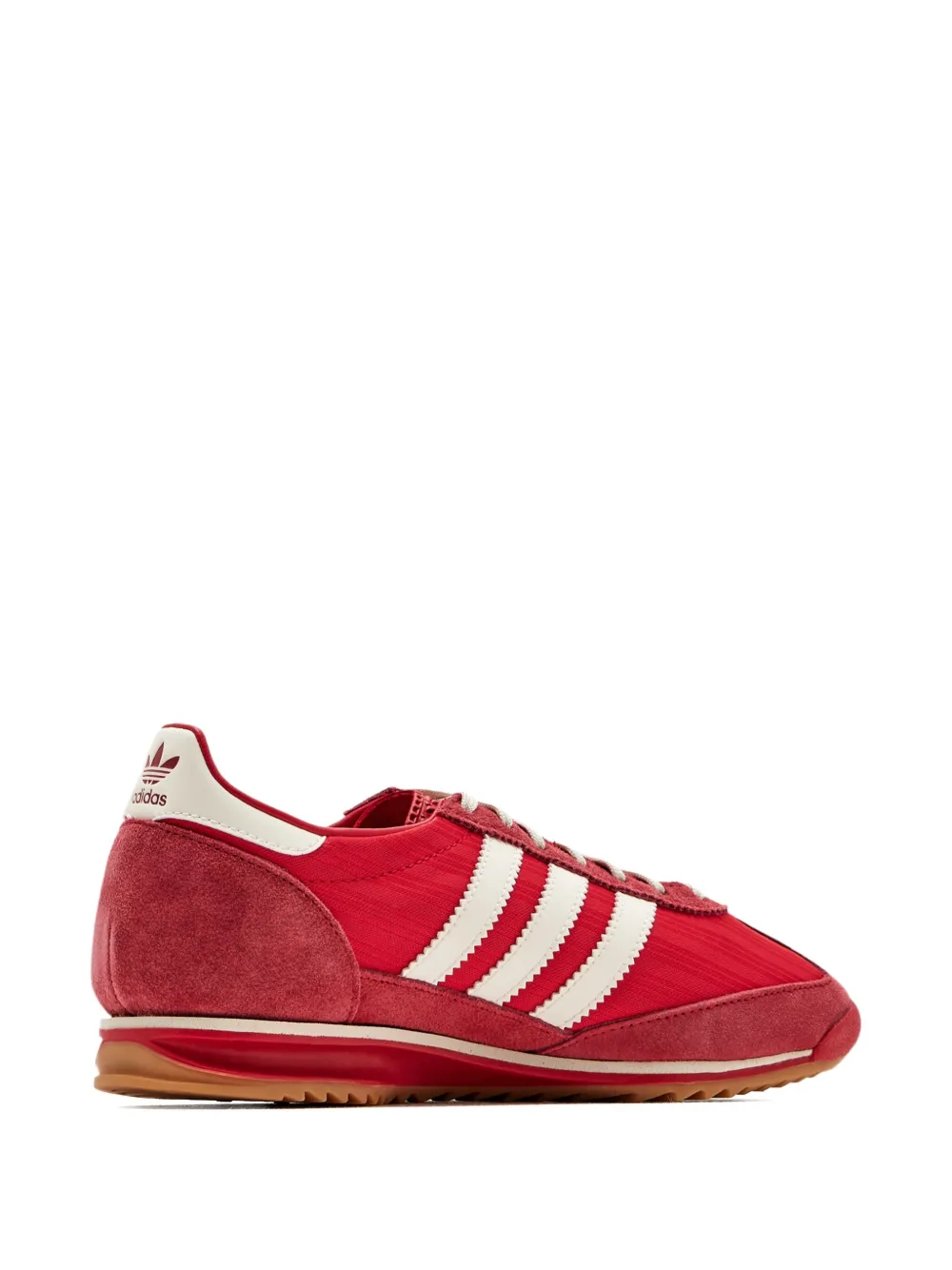 Adidas Originals Three-stripes Leather Low-top Sneakers In Red